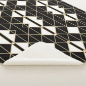 Art Deco Black and Gold Geometric luxury Sherpadecke (3/4)