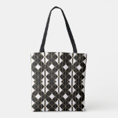 Art Deco Black and Gold Geometric luxury Tasche (Rückseite)
