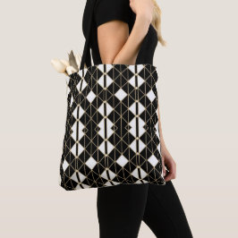 Art Deco Black and Gold Geometric luxury Tasche