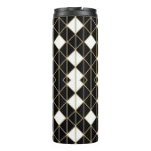 Art Deco Black and Gold Geometric luxury Thermosbecher (Rückseite)