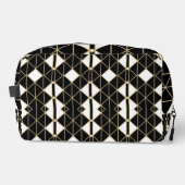 Art Deco Black and Gold Geometric luxury Waschbeutel (Vorderseite)