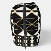 Art Deco Black and Gold Geometric luxury Waschbeutel (Rechts)