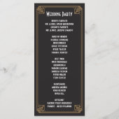 Art Deco Black and Gold Vintage Hochzeitsprogramme Programm (Rückseite)