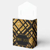 Art Deco Black and Gold Wedding Zelt Bevorzugung B Geschenkschachtel (Geöffnet)