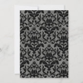 Art Deco Black and White Gold Typografy Wedding Einladung (Rückseite)