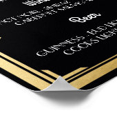 Art Deco Black Bar Sign Wedding Reception der 1920 Poster (Ecke)