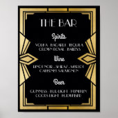 Art Deco Black Bar Sign Wedding Reception der 1920 Poster (Vorne)
