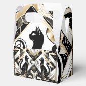 Art Deco Black Cats Geschenkschachtel (Geöffnet)