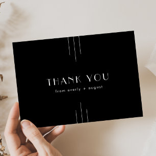 Art Deco Black Danke You Card / EVERLY Suite