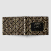 Art Deco Black Gatsby 1920er Hochzeit Gästebuch (Voll)