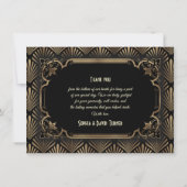 Art Deco Black Gatsby 1920s Danke (Rückseite)