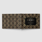 Art Deco Black Gatsby 1920s Style Wedding Gästebuch (Voll)