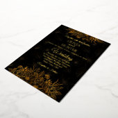 Art Deco Black Gold Foil Script Klassische Hochzei Folieneinladung (Gedreht)