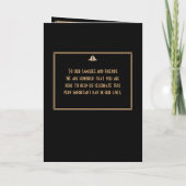Art Deco Black Gold Gatsby Hochzeitsprogramme Programm (Rückseite)