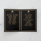 Art Deco Black Gold Gatsby Hochzeitsprogramme Programm (Innenseite)