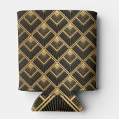 Art Deco Black Gold: Geometrisch Dosenkühler (Rückseite)