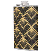 Art Deco Black Gold: Geometrisch Flachmann (Links)