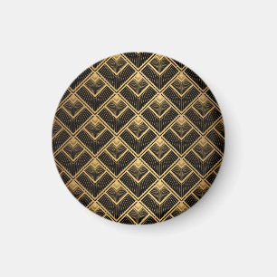 Art Deco Black Gold: Geometrisch Magnet