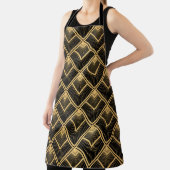 Art Deco Black Gold: Geometrisch Schürze (InSitu)