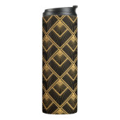Art Deco Black Gold: Geometrisch Thermosbecher (Nach links gedreht)