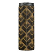 Art Deco Black Gold: Geometrisch Thermosbecher (Rückseite)
