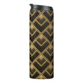 Art Deco Black Gold: Geometrisch Thermosbecher (Nach rechts gedreht)
