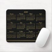 Art Deco Black Gold Jahrbuch Kalender 2017 Mousepa Mousepad (Mit Mouse)