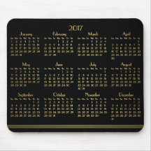 Art Deco Black Gold Jahrbuch Kalender 2017 Mousepa