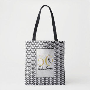 Art Deco Black Gold Marmor 50 & Fabulous Tasche