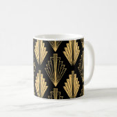 Art Deco Black Gold: Nahtlos Kaffeetasse (VorderseiteRechts)