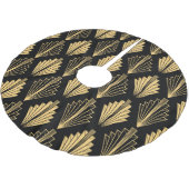 Art Deco Black Gold: Nahtlos Polyester Weihnachtsbaumdecke (Schrägansicht)