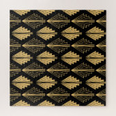 Art Deco Black Gold: Nahtlos Puzzle (Horizontal)