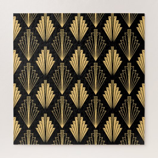Art Deco Black Gold: Nahtlos Puzzle (Vertikal)