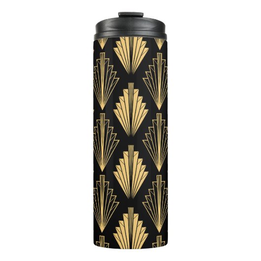 Art Deco Black Gold: Nahtlos Thermosbecher (Vorderseite)