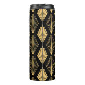 Art Deco Black Gold: Nahtlos Thermosbecher (Rückseite)