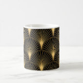 Art Deco Black Gold: Nahtloser Luxus Kaffeetasse (Mittel)