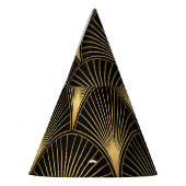Art Deco Black Gold: Nahtloser Luxus Partyhütchen (Links)
