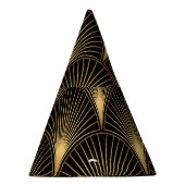 Art Deco Black Gold: Nahtloser Luxus Partyhütchen (Rechts)