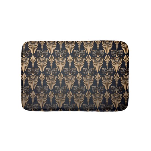 Art Deco Black Gold: Retro. Badematte (Vorderseite)