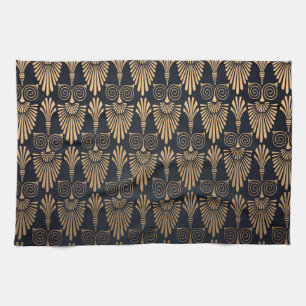 Art Deco Black Gold: Retro. Geschirrtuch