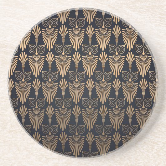 Art Deco Black Gold: Retro. Getränkeuntersetzer (Vorne)
