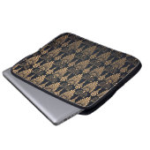 Art Deco Black Gold: Retro. Laptopschutzhülle (Vorne Knopf)