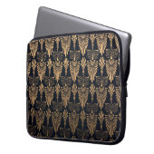 Art Deco Black Gold: Retro. Laptopschutzhülle (Vorderseite Links)