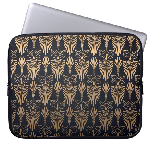 Art Deco Black Gold: Retro. Laptopschutzhülle (Vorderseite)