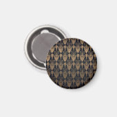 Art Deco Black Gold: Retro. Magnet (Vorderseite/Rückseite)