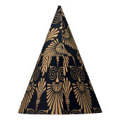 Art Deco Black Gold: Retro. Partyhütchen (Rückseite)