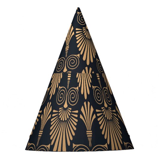 Art Deco Black Gold: Retro. Partyhütchen (Vorderseite)