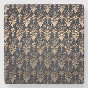 Art Deco Black Gold: Retro. Steinuntersetzer