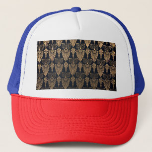 Art Deco Black Gold: Retro. Truckerkappe