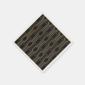 Art Deco Black Gold Serviette (Ecke)